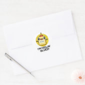 Sticker Rond Je me sens Glued Funny Glue Pun (Enveloppe)