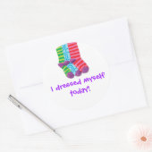 Sticker Rond "Je me suis habillé" (Enveloppe)