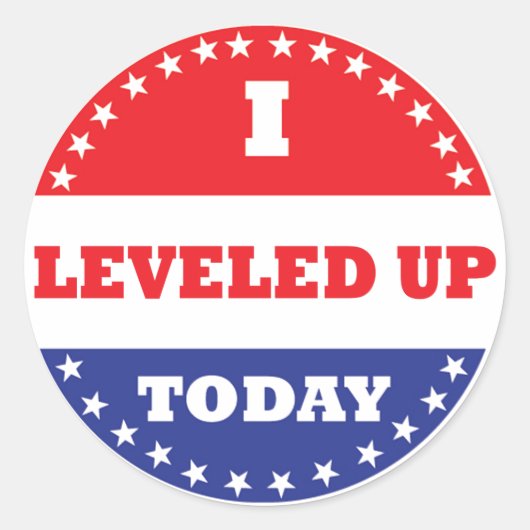 Sticker Rond Je Me Suis Levellé Aujourd'Hui (Devant)