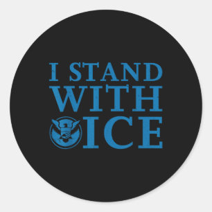 Sticker Rond Je me tiens avec la glace