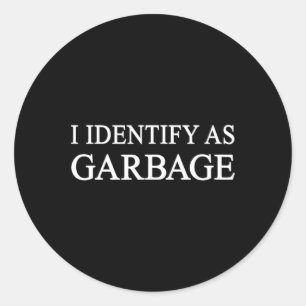Sticker Rond Je m'identifie comme Garge Trump drôle politique