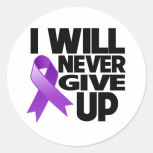 Sticker Rond Je n'abandonnerai jamais le cancer du greffon