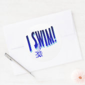 Sticker Rond Je nage (Enveloppe)