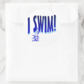Sticker Rond Je nage (Sac)
