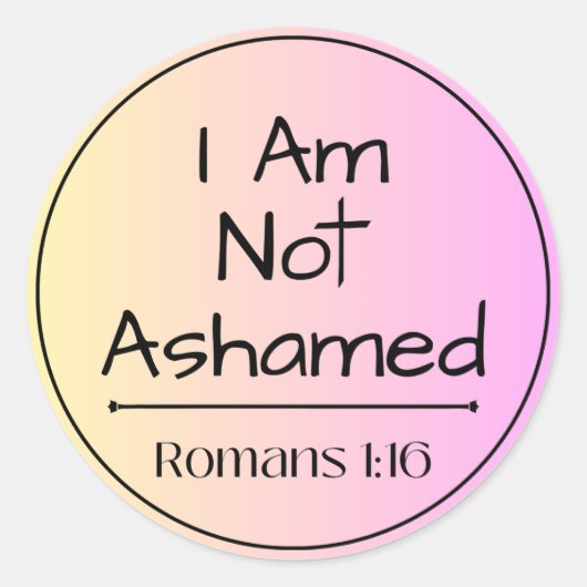 Sticker Rond Je N'Ai Pas Honte (Devant)