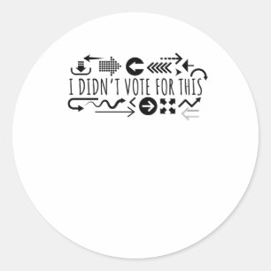 Sticker Rond Je n'ai pas voté pour ça