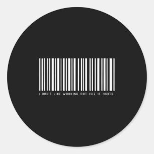 Sticker Rond Je n'aime pas faire de l'exercice parce que ça fai