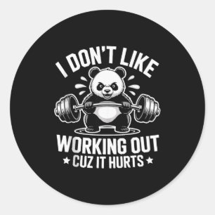 Sticker Rond Je n'aime pas faire de l'exercice parce que ça fai