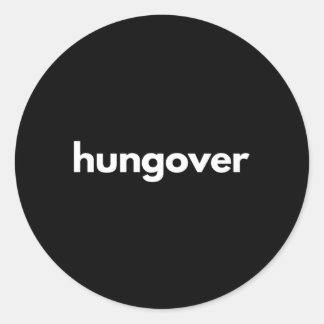 Sticker Rond Je Ne Bois Plus Jamais Hungover Grey Small