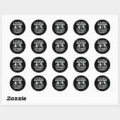 Sticker Rond Je ne discute pas, j'explique simplement pourquoi (Feuille)