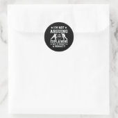 Sticker Rond Je ne discute pas, j'explique simplement pourquoi (Sac)