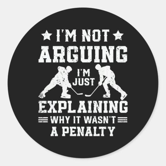 Sticker Rond Je ne discute pas, j'explique simplement pourquoi (Devant)