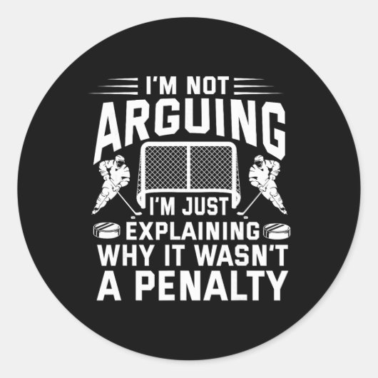 Sticker Rond Je ne discute pas, j'explique simplement pourquoi (Devant)