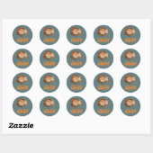 Sticker Rond Je ne donne pas de chouette (Feuille)