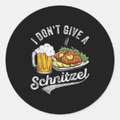 Sticker Rond Je ne donne pas de Schnitzel allemand bière Wurst (Devant)