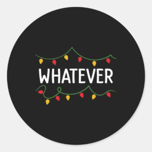 Sticker Rond Je ne fais pas de jumelage de tenues de Noël
