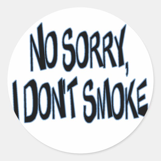 Sticker Rond Je ne fume pas (Devant)