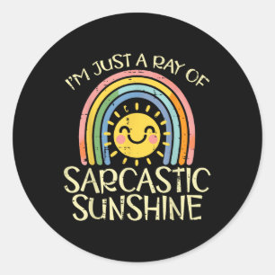 Sticker Rond Je Ne Me Limite Qu'À Ray Sarcastique Sunshine Drôl