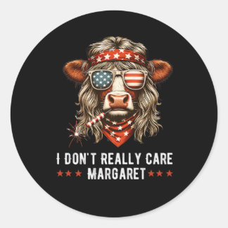 Sticker Rond Je ne me soucie pas vraiment Margaret American Dra