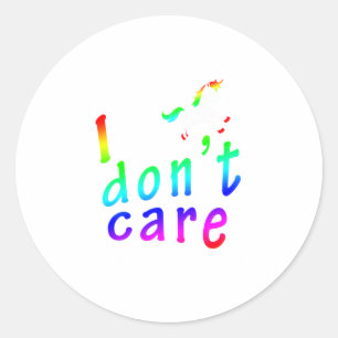 Sticker Rond Je Ne M'Intéresse Pas À Voler Cute Unicorn Étoiles