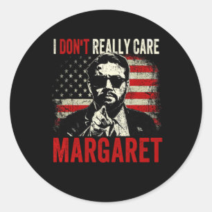 Sticker Rond Je ne m'intéresse pas vraiment Margaret Vintage 1