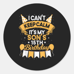 Sticker Rond Je ne peux pas garder le calme C'est mon fils 15e
