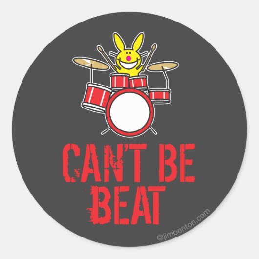 Sticker Rond Je ne peux pas me battre (Devant)