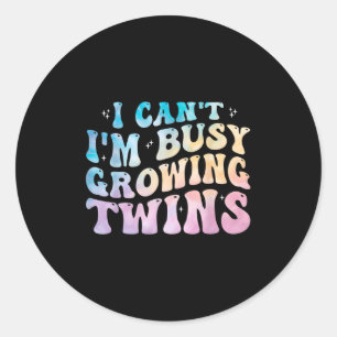 Sticker Rond Je ne peux pas m'occuper Croissance Twins Twin Att