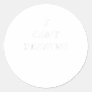 Sticker Rond Je ne peux pas respirer le noir vie matière protes