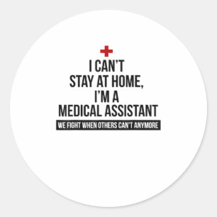 Sticker Rond Je Ne Peux Pas Rester À La Maison Je Suis Un Assis