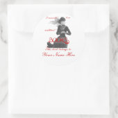 Sticker Rond Je ne peux pas vivre sans Livres Plaques (Sac)