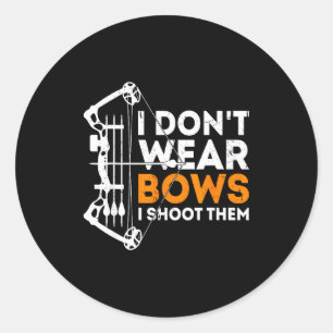 Sticker Rond Je ne porte pas de nœuds, je les tire