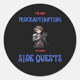 Sticker Rond Je ne proteste pas