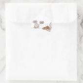 Sticker Rond Je ne suis pas affamé, je regarde simplement Mème (Sac)