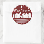 Sticker Rond Je ne suis pas anti-social je suis pro-solitude (Sac)