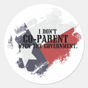 Sticker Rond Je ne suis pas co-parent avec l'autocollant du gou