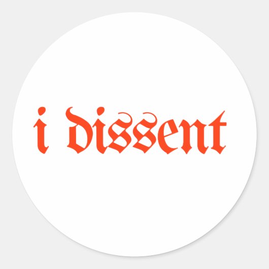 Sticker Rond Je ne suis pas d'accord (Devant)