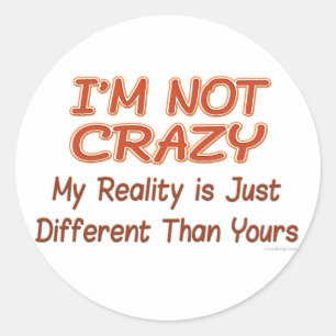 Sticker Rond Je ne suis pas fou