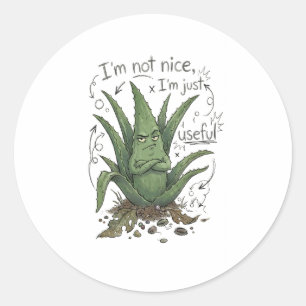 Sticker Rond Je ne suis pas gentil, je suis juste utile – Autoc
