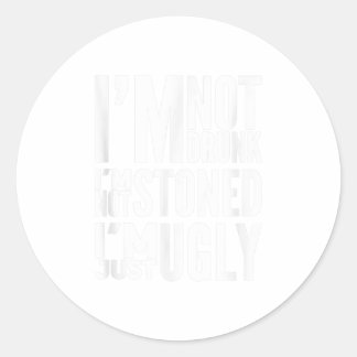 Sticker Rond Je ne suis pas ivre TShirt