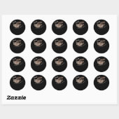 Sticker Rond Je ne suis pas Lazy - Lazy Sloth Loafers (Feuille)