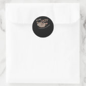 Sticker Rond Je ne suis pas Lazy - Lazy Sloth Loafers (Sac)