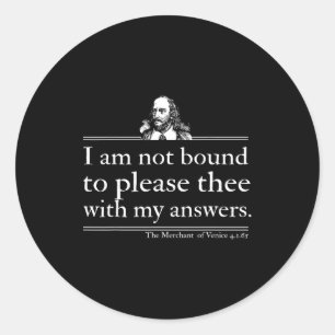 Sticker Rond Je ne suis pas obligé de te plaire avec mes répons
