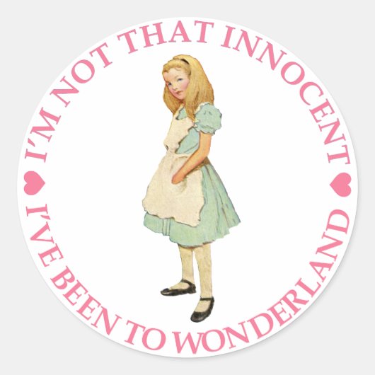 STICKER ROND JE NE SUIS PAS SI INNOCENT (Devant)