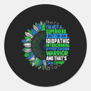 Sticker Rond Je Ne Suis Pas Superhéros, Mais Je Suis Guerrier I