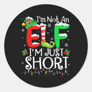 Sticker Rond Je ne suis pas un elfe Je ne suis qu'une petite fa