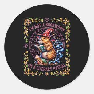 Sticker Rond Je ne suis pas un rat de bibliothèque, je suis un