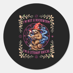 Sticker Rond Je ne suis pas un rat de bibliothèque, je suis un