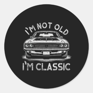 Sticker Rond Je ne suis pas vieux, je suis Clic Drôle Cadeaux d