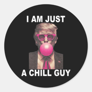 Sticker Rond Je Ne Suis Qu'Un Gâteau De Gomme Trump Bubble Gum 
